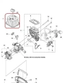 Filtr powietrza zimowy do pilarki Husqvarna 572XP/XPG, w kształcie prostokątnym, o wyraźnej siateczkowej strukturze. Prezentowany z góry, na białym tle, z widocznym oznaczeniem numeru katalogowego. Produkt nowy, gotowy do montażu.