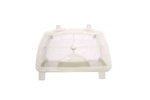 Filtr powietrza do pilarki MS181/MS211 w kolorze biały, z przezroczystą siateczką, widoczny z przodu. Produkt leżący na płaskiej powierzchni, posiada cztery mocowania oraz centralny otwór montażowy. Prosty design umożliwia łatwą wymianę.