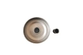Bęben sprzęgła pilarki Husqvarna T425, okrągły, metaliczny, stal szlachetna, z centralnym otworem. Widok z góry, obok mniejszy detal. Całość na jednolitym tle. Dodatkowe elementy mocujące niewidoczne.
