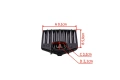 Filtr powietrza pilarki Husqvarna 372XP/365 X-TORQ, czarny, plastikowy, prostopadłościenny, 9,1x5,8x3,2 cm, z rowkami filtrującymi powietrze, zbliżenie na detale konstrukcyjne.