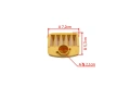 Filtr powietrza do pilarki Husqvarna 346/353XP, żółty, plastikowy, prostokątny, z przezroczystą siatką i prostokątnymi żeberkami, 7,2x5,7 cm, otwór 2,1 cm na środku.