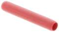 Tuleja pilarki w kolorze różowym, cylindryczna, wykonana z trwałego tworzywa sztucznego. Widoczne są gładkie krawędzie i otwory na obu końcach, co może wskazywać na łatwość montażu. Produkt leżący poziomo na transparentnym tle.