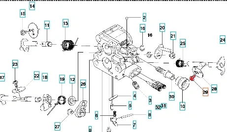 Śruba przepustnicy gaźnika do pilarki Husqvarna 435, z metalicznym wykończeniem, z oznaczeniami. Ujęcie frontalne, ukazuje detale gwintu. W kontekście silnika, otoczona innymi elementami. Długość standardowa, przeznaczenie do montażu w gaźniku.