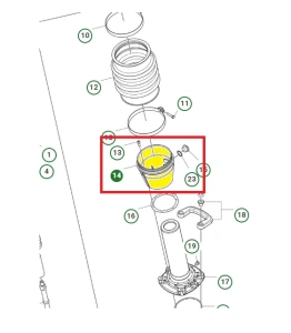 Wspornik / uchwyt dla osłony zagęszczarki Husqvarna  