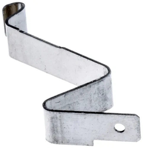 Sprężyna gaźnika do pilarek Husqvarna 346XP, 359, 570, wykonana z metalu, o formie falistej. Widok z boku, ukazujący detal i elastyczność materiału. Bez dodatkowych elementów czy oznaczeń.