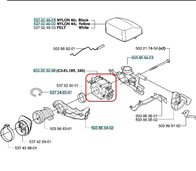 Gaznik-pilarki-Husqvarna-340-schemat