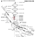 Detale-gaznika-ZAMA-C3-EL18B-umiejscowienie-zaworu-iglicowego-537176201-w-pilarce-spalinowej-Husqvarna-340