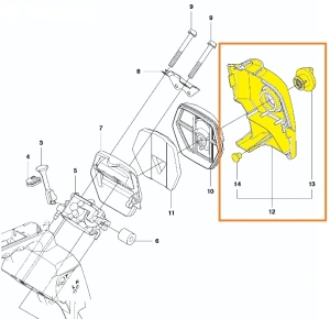Pokrywa filtra powietrza pilarki T425 Husqvarna