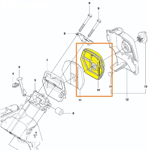 filtr-powietrza-pilarki-Husqvarna-T425-oryginal-schemat
