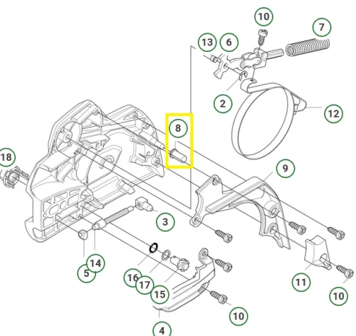 tuleja-pilarki-450S-husqvarna-schemat