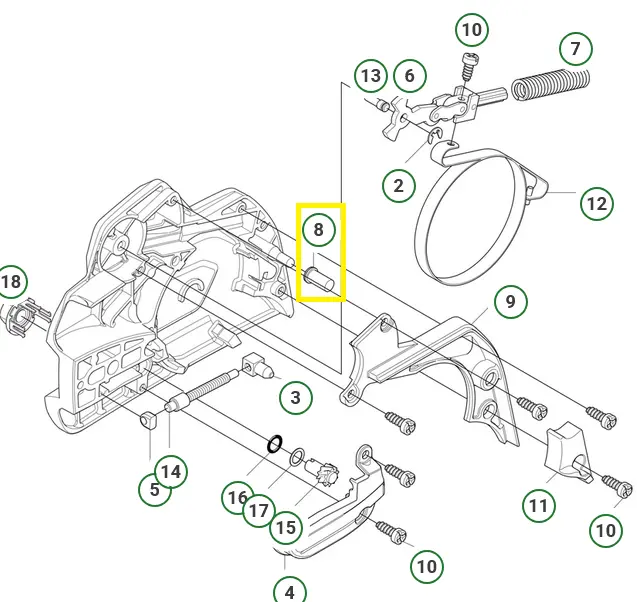 tuleja-pilarki-450S-husqvarna-schemat