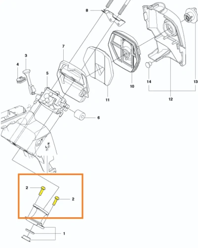 sruba-mocujaca-dzwignie-ssania-pilarki-T425-Husqvarna