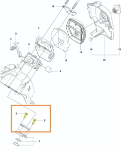 Śruba mocująca dźwignię ssania pilarki T425 Husqvarna