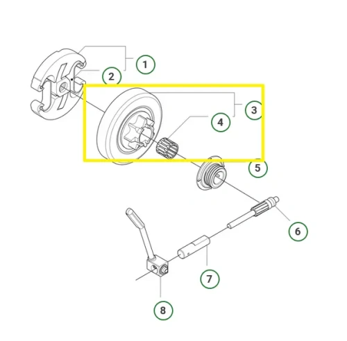 beben-sprzegla-pilarki-450S-husqvarna-schemat