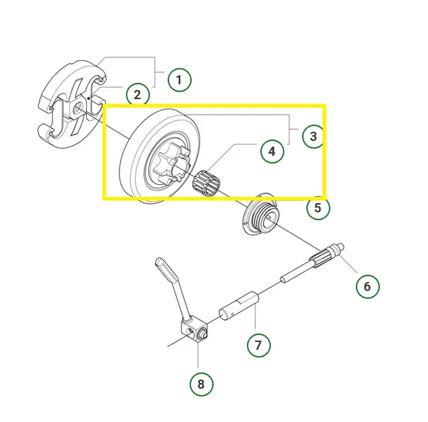beben-sprzegla-pilarki-450S-husqvarna-schemat