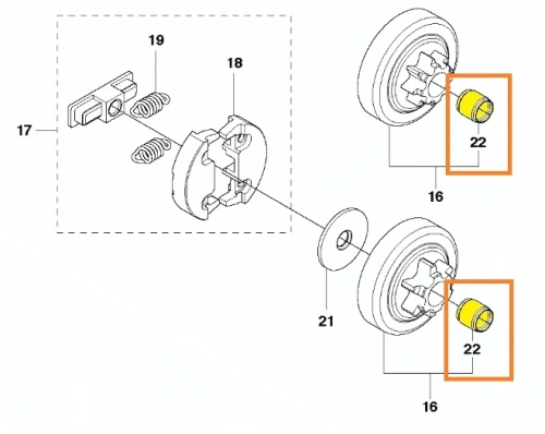 lozysko-igielkowe-pilarki-T425-Husqvarna-schemat