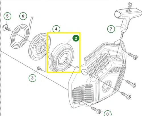 Sprezyna-rozrusznika-pilarki-Husqvarna-450S-schemat