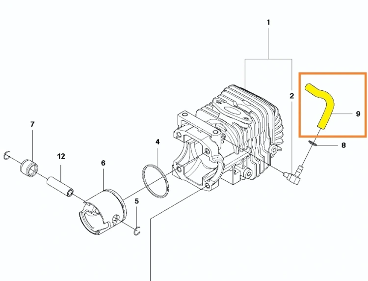przewod-impulsowy-pilarki-T425-Husqvarna-schemat
