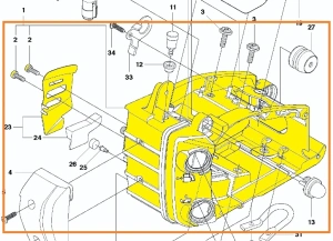 Skrzynia korbowa pilarki T425 Husqvarna