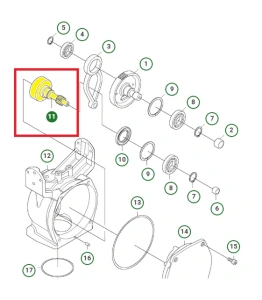 Wał odśrodkowy zagęszczarki Husqvarna LT 8005