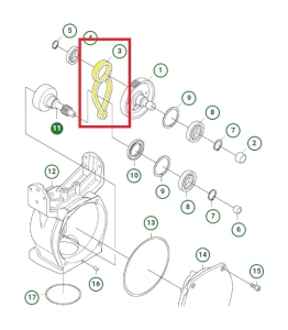 Korbowód zagęszczarki Husqvarna LT 8005 