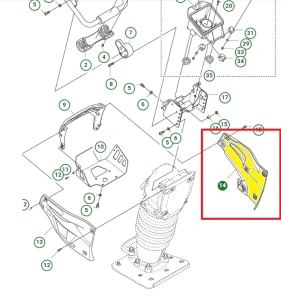 Pokrywa silnika zagęszczarki Husqvarna LT 6005 lewa