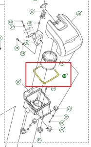 Uszczelka obudowy zagęszczarki Husqvarna LT 6005