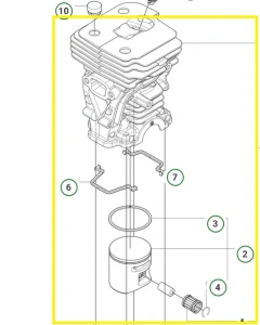 Cylinder kompletny pilarki 450S Husqvarna