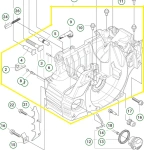 Zespół skrzyni korbowej pilarki 450S Husqvarna