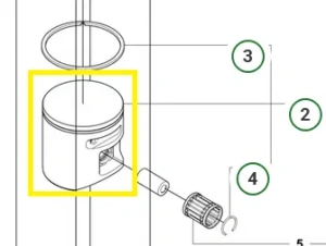 Zespół tłoka pilarki 445S Husqvarna