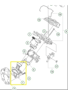 Rura wlotowa gaźnika pilarki 450S, 445S Husqvarna