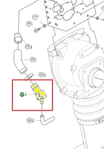 Złącze przewodu powietrza zagęszczarki Husqvarna LT 6005   