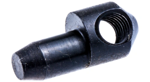 nakrętka napinacza pilarki T425 w kolorze czarnym, ujęcie z boku, produkt leżący na białym tle,  rozmiar dopasowany do komponentów pilarki,