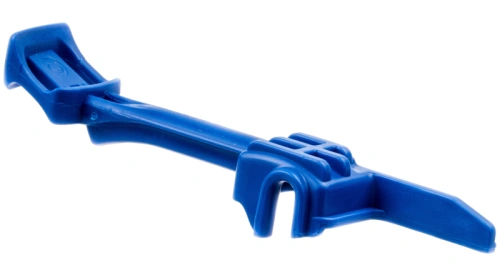 Dźwignia ssania pilarki Husqvarna 570,576XP, wykonana z niebieskiego plastiku. Produkt widoczny z boku, w pozycji leżącej. Ma prosty kształt z wyprofilowanym uchwytem oraz wypustkami. Element jest nowy, bez oznaczeń i napisów.