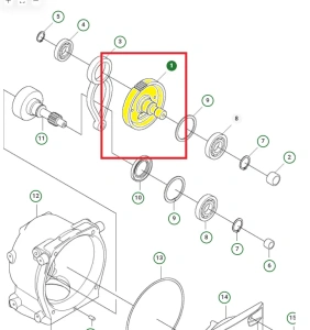 Koło zębate przekładniowe zagęszczarki Husqvarna LT 6005   