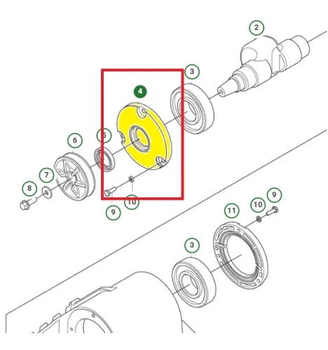schemat przedstawia osłonę przeznaczoną do zagęszczarek firmy Husqvarna. Zestaw jest dedykowany przede wszystkim do zagęszczarki Husqvarna LF 60i LAT