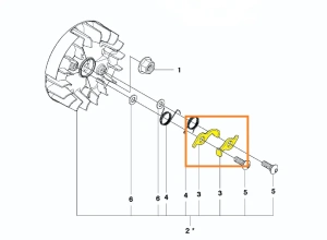 Zapadka koła magnesowego pilarki T425 Husqvarna