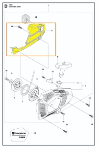 Osłona wentylatora pilarki T425 Husqvarna