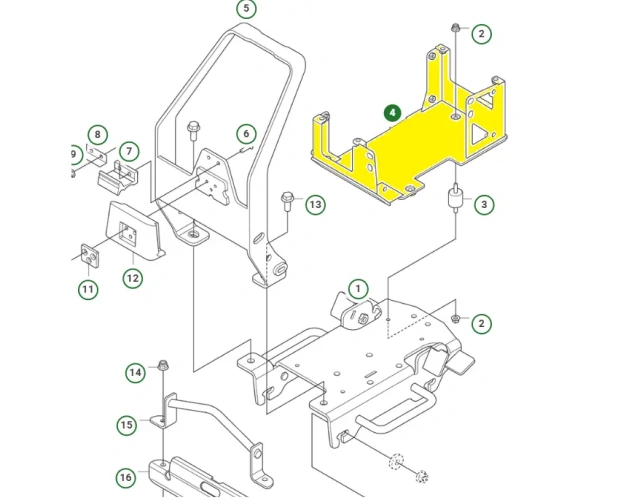 schemat przedstawia ramę baterii do zagęszczarek Husqvarna. Rama jest dedykowana do modelu Husqvarna LF 60iLAT