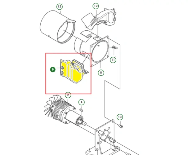 schemat przedstawia kanał powietrzny do zagęszczarek Husqvarna. Kanał powietrzny jest dedykowany do modelu Husqvarna LF 60iLAT