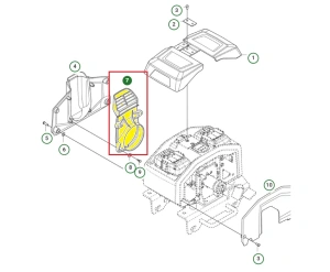 Wlot powietrza zagęszczarki Husqvarna LF 60i LAT  