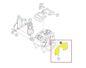 Osłona lewa zagęszczarki Husqvarna LF 60i LAT   