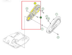 Osłona wewnętrzna paska zagęszczarki Husqvarna LF 130 LT 