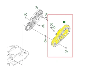 Osłona zewnętrzna paska zagęszczarki Husqvarna LF 130 LT  