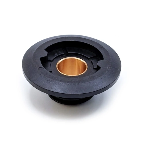 Ślimak pompy oleju do pilarki Husqvarna 543 XP i 543 XP G,  w kolorze czarnym, z widocznym otworem. Produkt widoczny w zbliżeniu, leżący na białym tle, ukazuje szczegóły kształtu oraz wykończenia.