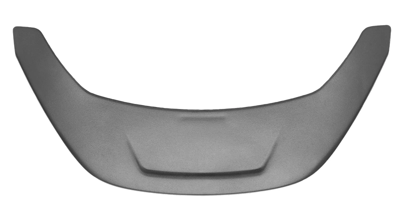 daszek przeciwsłoneczny pasujący do kasku Tehnical Husqvarna, w kolorze czarnym, zaokrąglony kształt, widoczny z góry,