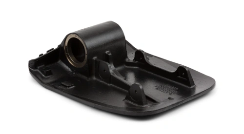 Zdjęcie przedstawia płytę do zagęszczarek marki Husqvarna. Płyta jest wykonana z wysokiej jakości materiałów. Płyta jest koloru czarnego