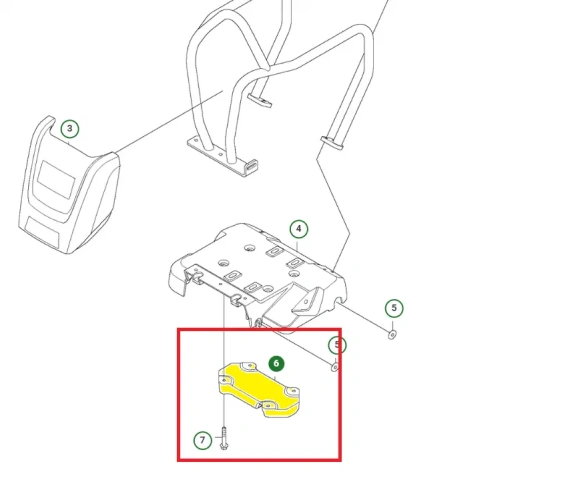 Schemat przedstawia przeciwwagę do zagęszczarek Husqvarna. Przeciwwaga jest dedykowana między innymi do zagęszczarki Husqvarna LF 100LAT