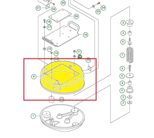 Baza silnika zagęszczarki Husqvarna LX 90  