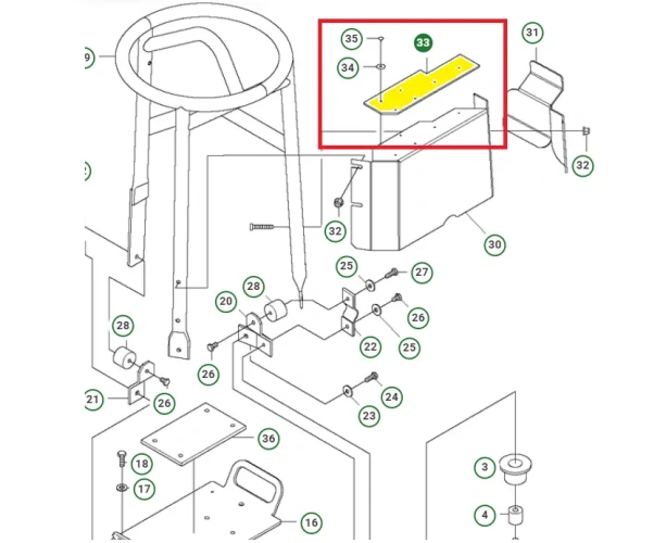 Schemat przedstawia osłonę gumową stosowaną w zagęszczarkach Husqvarna LX 90. Osłona jest oryginalną częścią przeznaczoną do zagęszczarek Husqvarna.
